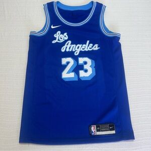 Nike LeBron James Lakers Blue City Edition Jersey Size 40